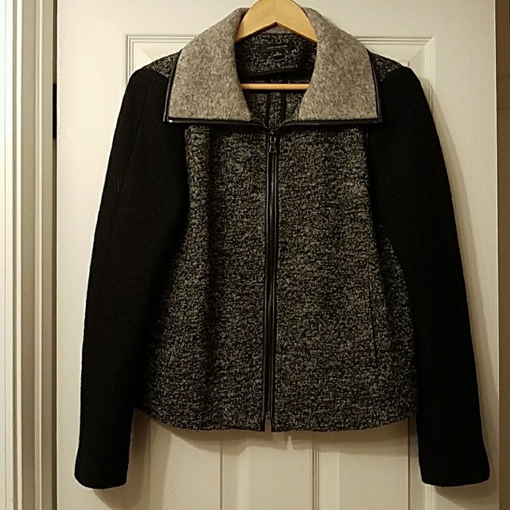 Ann Taylor Boucle Zip Jacket